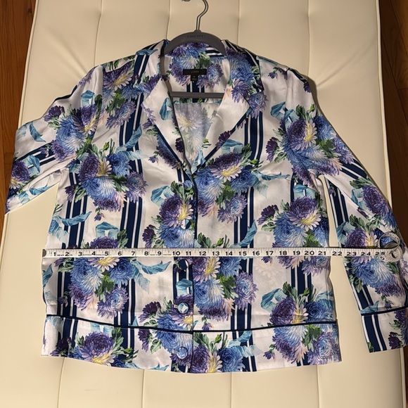 J. Crew Drapey button-up top in vintage floral stripe - Picture 11 of 11